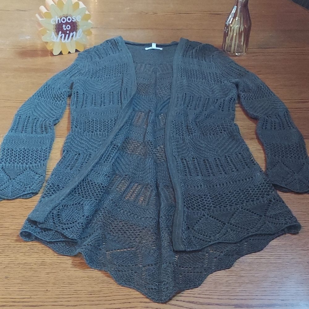 Elegant Open Front Knit Cardigan